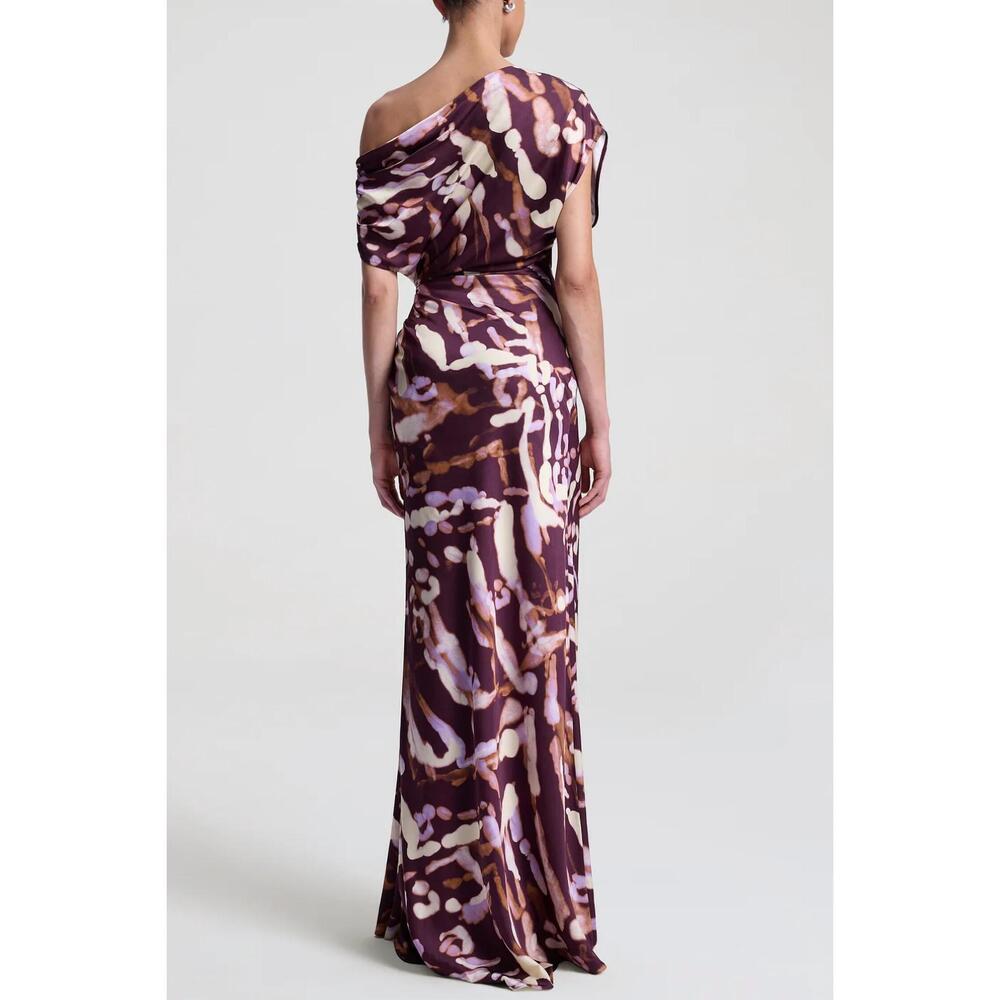 NEW A.L.C. poppy satin gown in plum violet - Picture 4 of 6